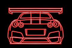 JRM Hero Car Outline Rear