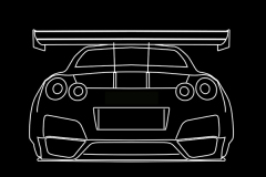 JRM Hero Car Outline Rear